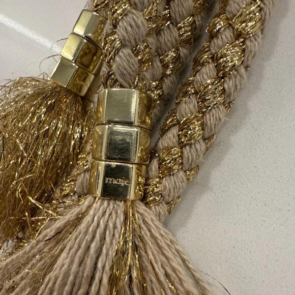 MAJE/BRAIDED ROPE TASSEL BELT/GOLD/OS - Picture 3 of 5